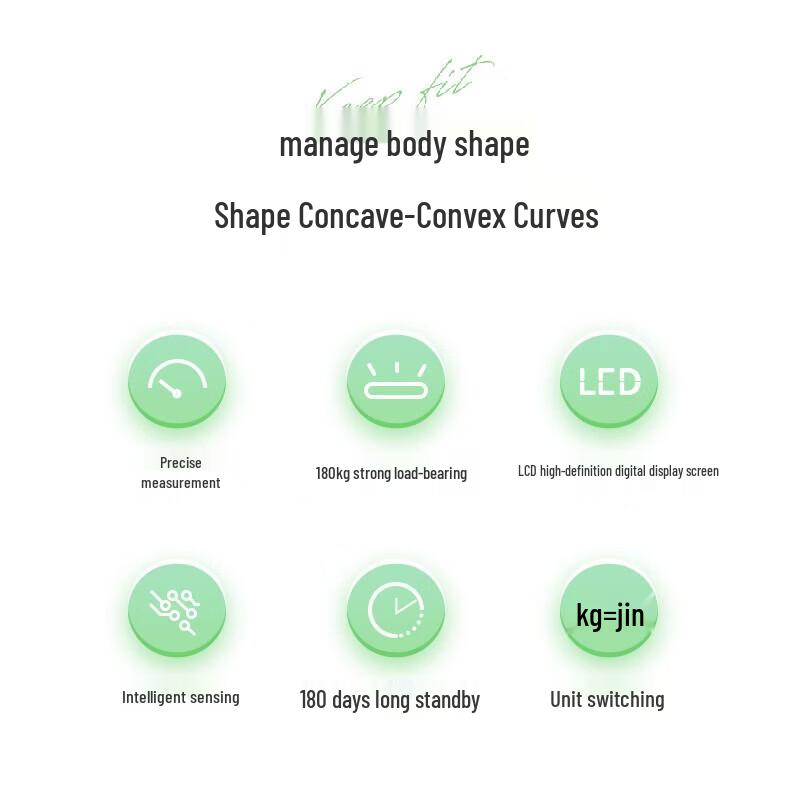BEAR Smart Rechargeable Body Weight Scale (CN Version)