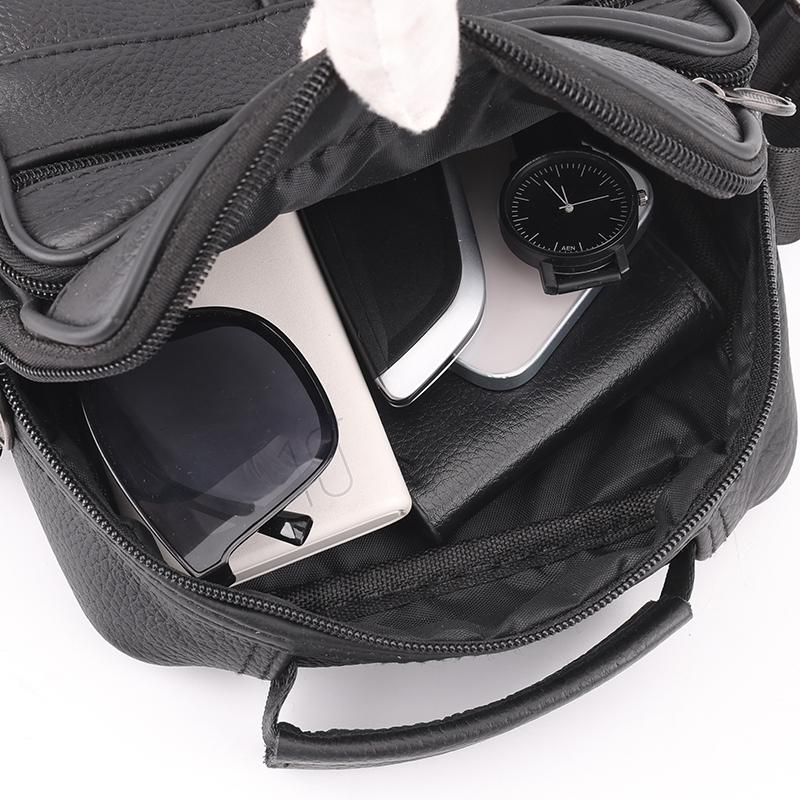 Vintage Leder Umhängetasche für Herren – Klassische Messenger Crossbody Tasche für Business Casual & Reisegebrauch