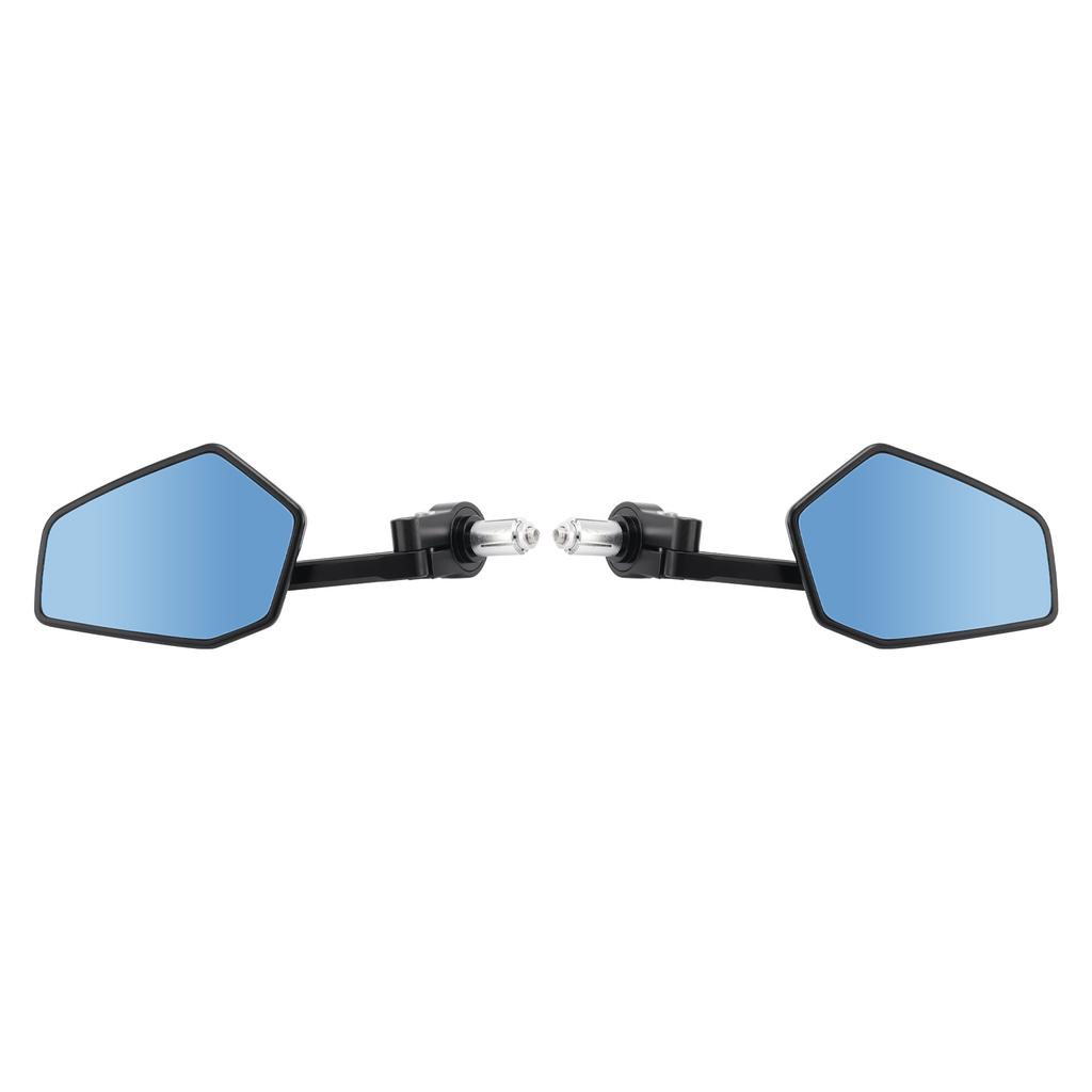 CNC Aluminium Black Bar End Mirror Set 7/8" Universal Fit Rearview Mirrors