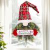 Christmas Wall Hanging Home Decoration Wreath Christmas Ornaments Santa Claus Theme Exquisite Christmas Decoration Gift 50x30x3cm
