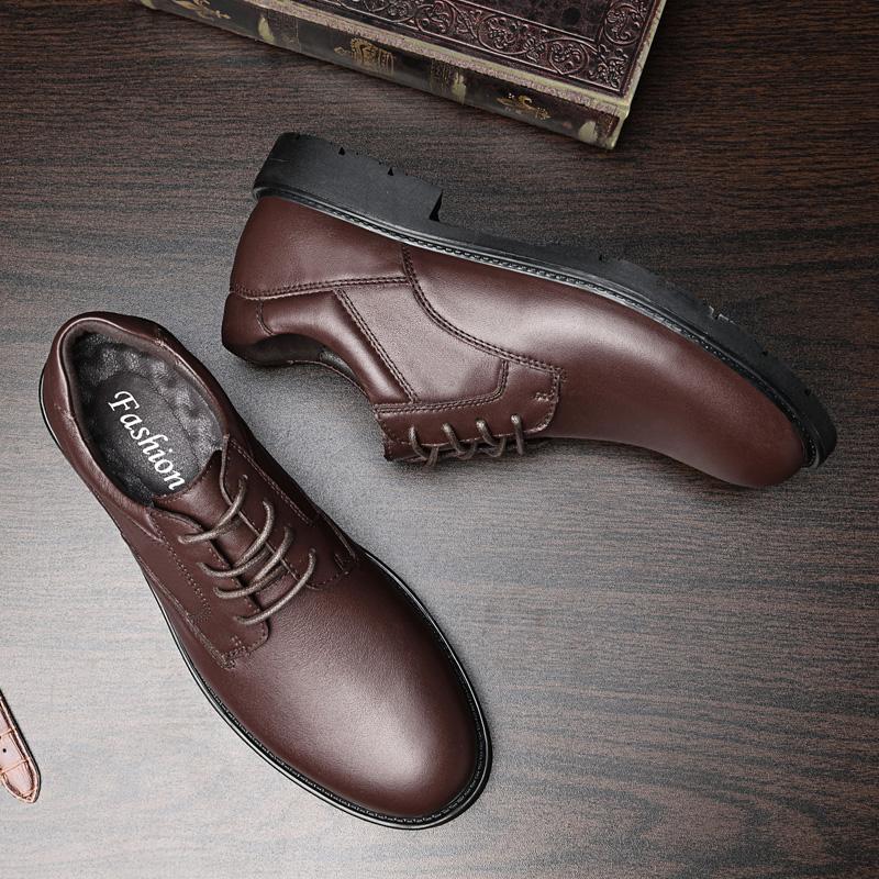 New High Quality Men 'S Shoes Luxury Oxfords Men Casual Genuine Leather Man Business Dress Shoes Men Soft Flats Male Fashion