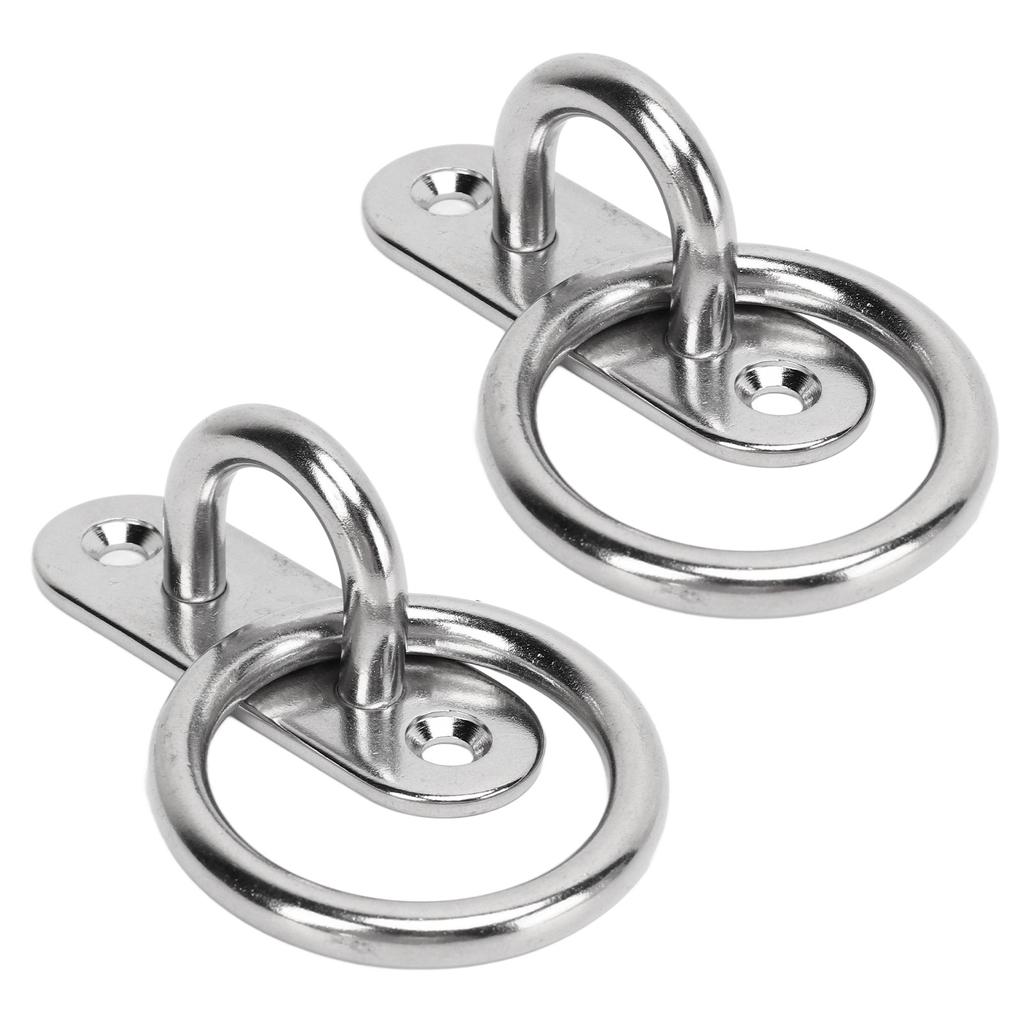 2pcs Stainless Steel Pad Eye Plate High Strength Highly Polished Heavy Duty Pad Eye Plate with