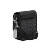 Coach Lucas 16 Classic Monogram Magnetic Closure Leather And Fabric Shoulder Crossbody Bag Small Men bags Black CO915-SVO1U