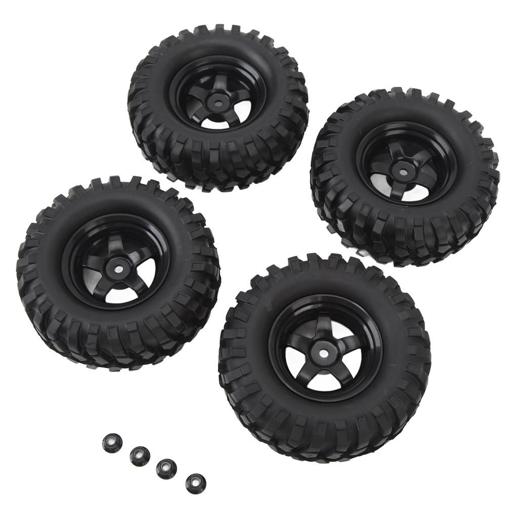 4pcs 1.9in RC Wheel Rims Tires Set For 1 10 RC Crawler Car Universal RC Crawler Wheel Rims Rubber Tires RC Accessories