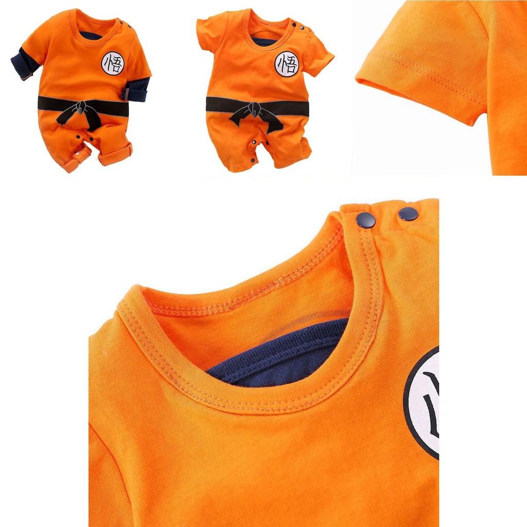 Adorable Newborn Baby Boys Dragon Ball Z Cosplay Romper Bodysuit For Halloween