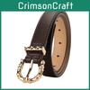 Fashion Womens Faux Leather Belt With Alloy Buckle For Casual And Office Wear