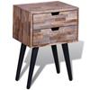 Day and Night - Day and Night Nightstand with 2 Drawers Recycled Teak Wood