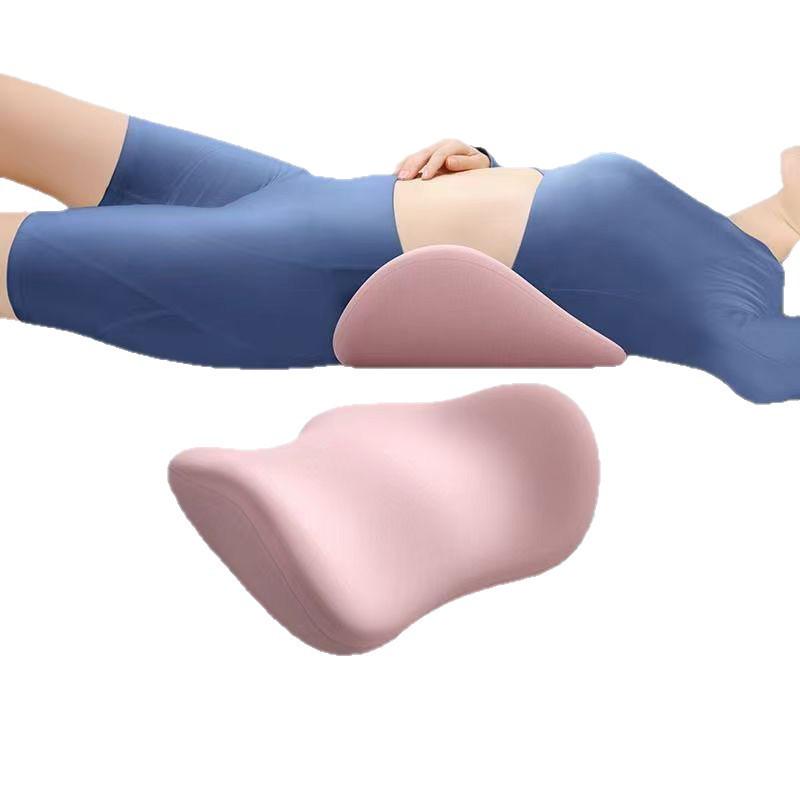 Ergonomic Memory Foam Waist Lumbar Support Pillow for Sleeping and Flat Lying Mat
