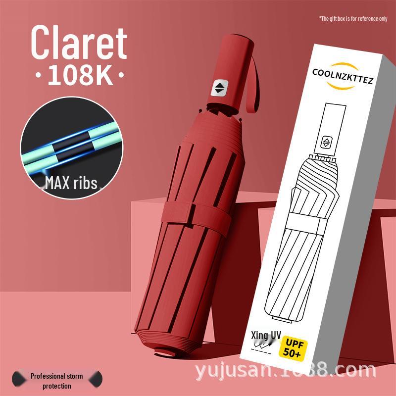 Men's Large 144-Rib Automatic Umbrella with Sun Protection and Custom Logo