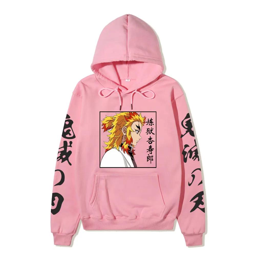 Anime Demon Slayer Hoodie Men and Women Long Sleeve Shinobu Kocho Hoodies Sweatshirts Harajuku
