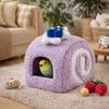 Warm Hamster Cake Nest Swiss Roll Shape Soft Hamster Cage Multi-Functional Cute Guinea Pig Cotton Nest Autumn Winter