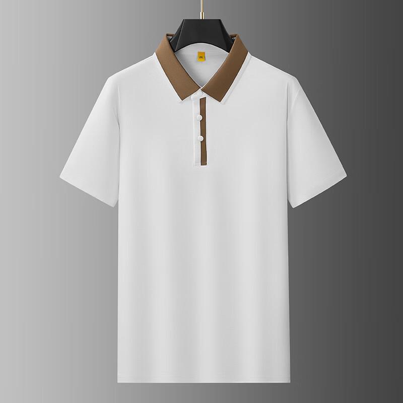DIBENZE Men's Plus Size Short Sleeve Polo Shirt