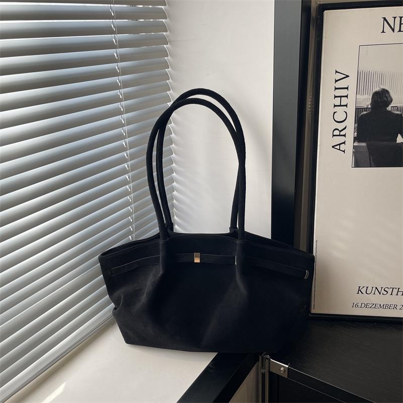 Women Suede Dumpling Tote Bag, Luxury Handbag, Single Shoulder Crossbody Bag