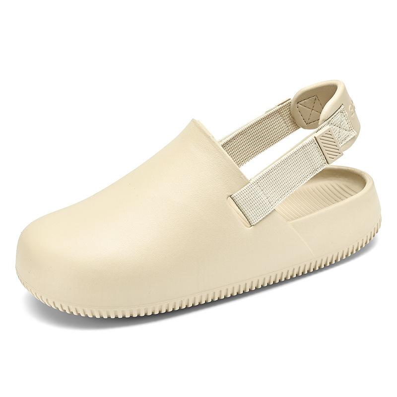 Foreign Trade Large Size Fashion Men's Home Two Wear Thick-soled Bag Head Slippers Waterproof and Oil-proof Chef Shoes Outdoor Gardener Shoes