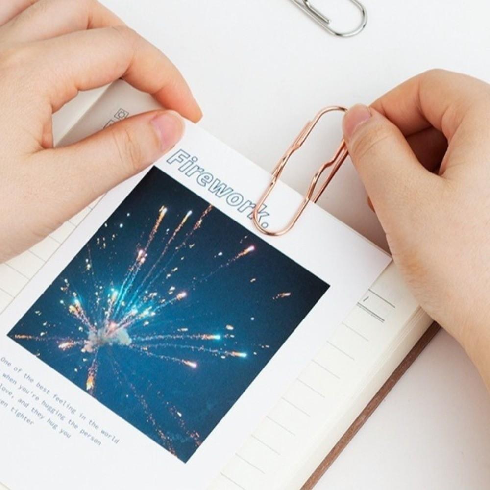 10pcs Metal Pen Fix Clips Ticket Clip Multi-functional Stationery Clips Book Cover Gold Silver Rose Pen Holder Pin