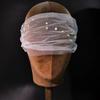 Soft Tulle Blusher Veil Handmade Pearls Side Comb Veil Lightweight Bridal Veil  Bridal Shower