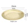 Pure copper Golden Storage Tray Metal Oval Dinner Plate Cake Display Kitchen Household Fruit Salad fish Plate Western Steak Tray