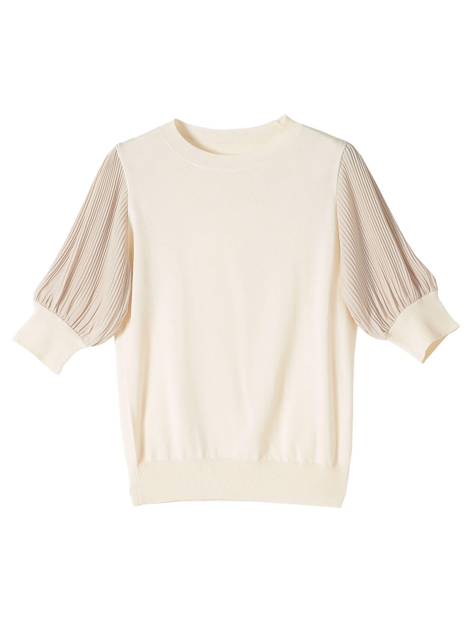 

Цвета Кораблей Плиссированная Комбинация Вязаный Рукав 5/8, Ручная Стирка, 226320008, Молочный, Один Размер