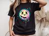 Pastel Smiley Face T-Shirt, Spray Paint Drip Graffiti Tee