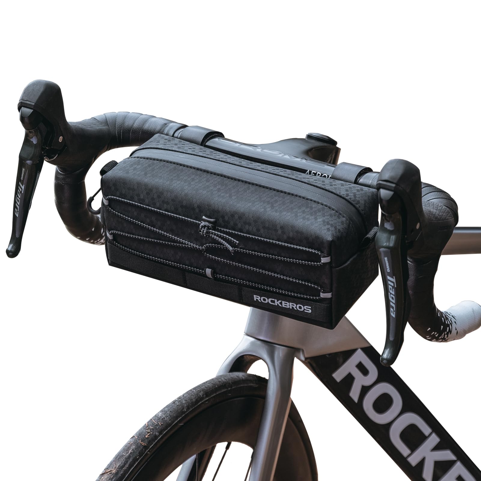

ROCKBROS Велосипедная передняя 2 л Большая Светоотражающая с молнией и липучкой Легкая наплечная Велосипедная уличная сумка для велоспорта/Сумка на руль, Вместимость, 3-сторонняя, чёрный