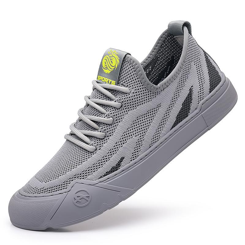 Men's shoes 2025 summer breathable thin fly-woven mesh sports shoes men's trend casual trendy shoes