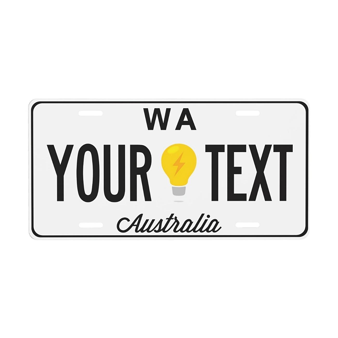 

Personalized Aluminum Metal Sign Australian License Plate Garage Wall Decor