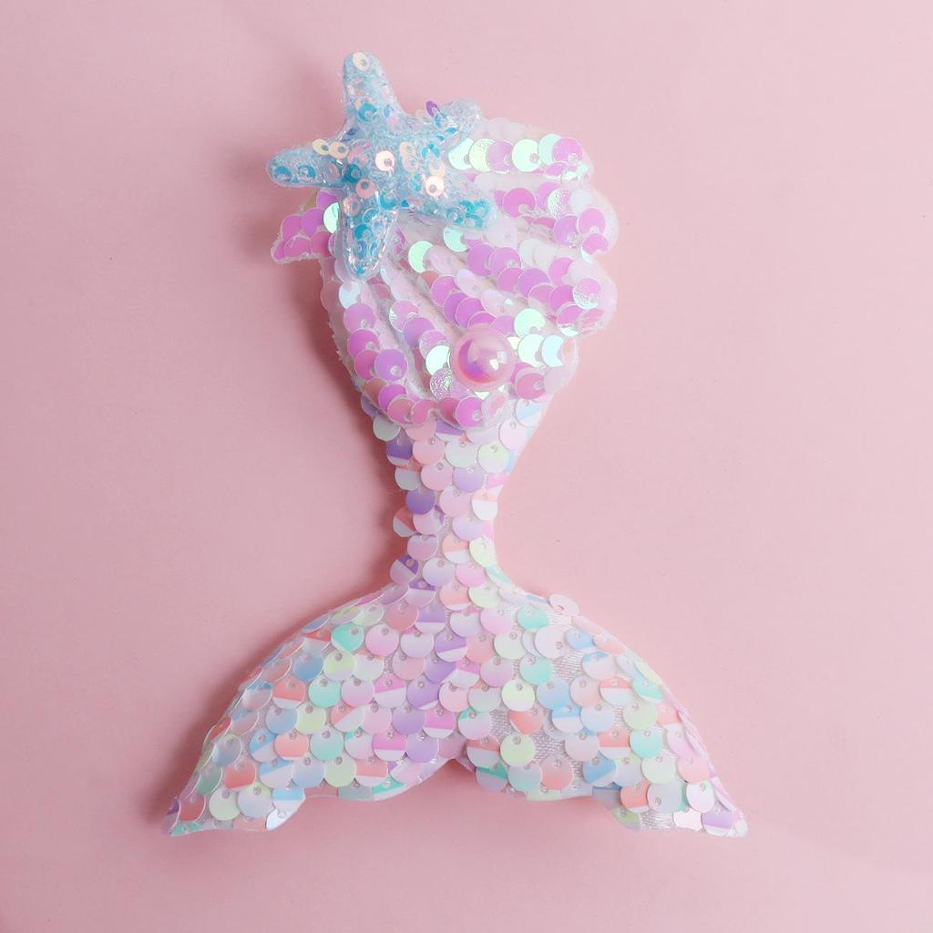 Sequin Mermaid Tail Hair Accessories Kit: DIY Parts & Clothing Decorations