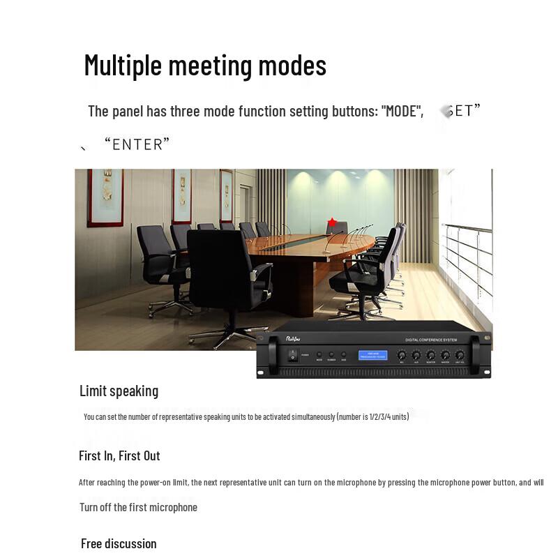 Runpu RP-YXF8500-10 Digital Wired Conference Microphone System (10 Mics) (CN Version)