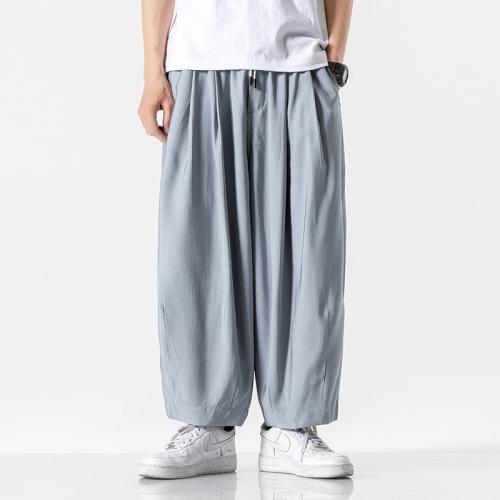Men Wide Leg Pants Spring Brand Men Chinese Style Baggy Trouser Mens Hip Hop Jogger Pants Men Soild Color Pants