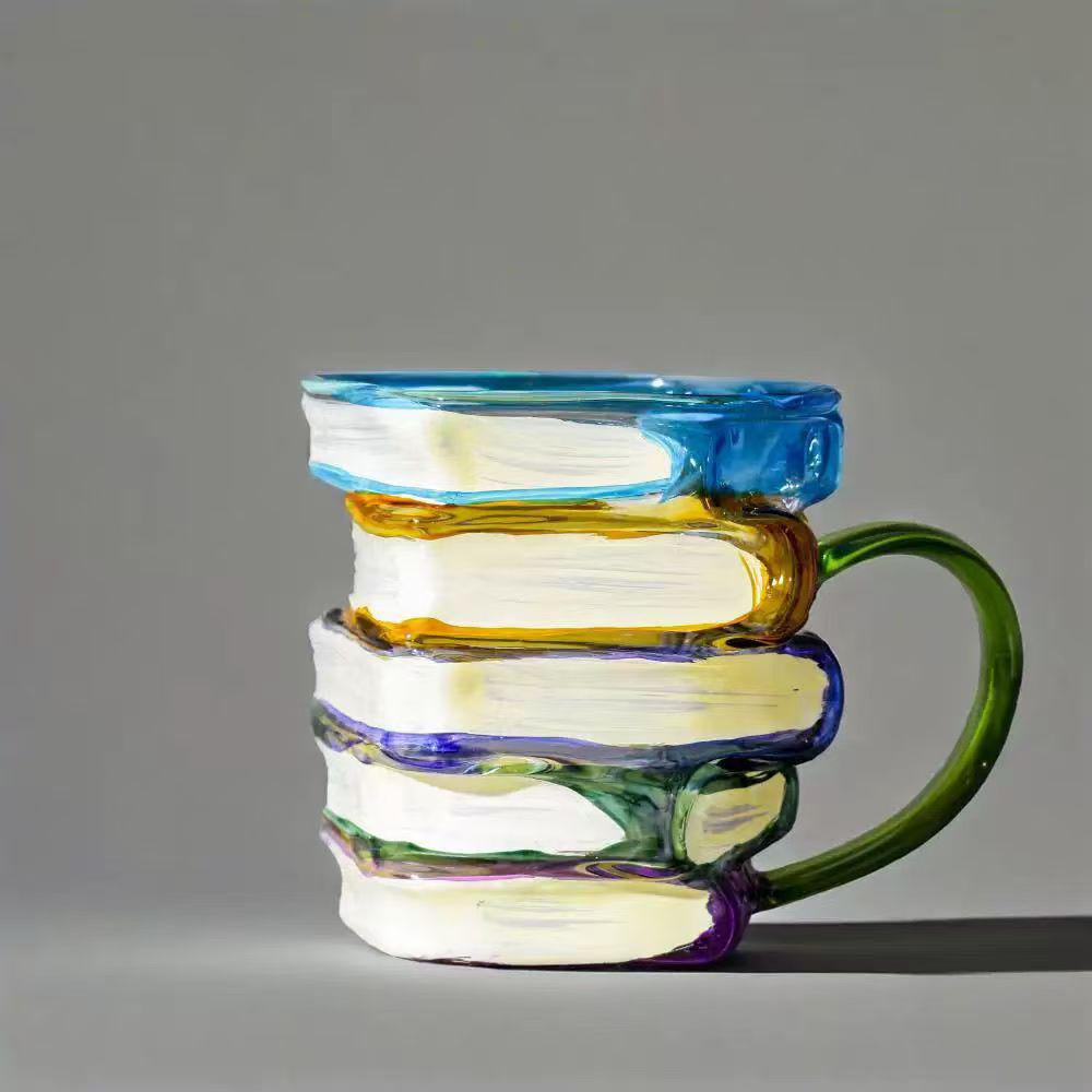 Kreativ Målad Glasmugg: Idealisk för kaffe eller te