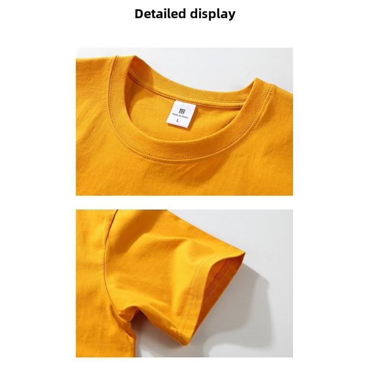 GMXIA Cotton Summer Short Sleeve T-shirt Men's and Women's Half Sleeve Fashion Casual Student Top Plus Size Base Shirt