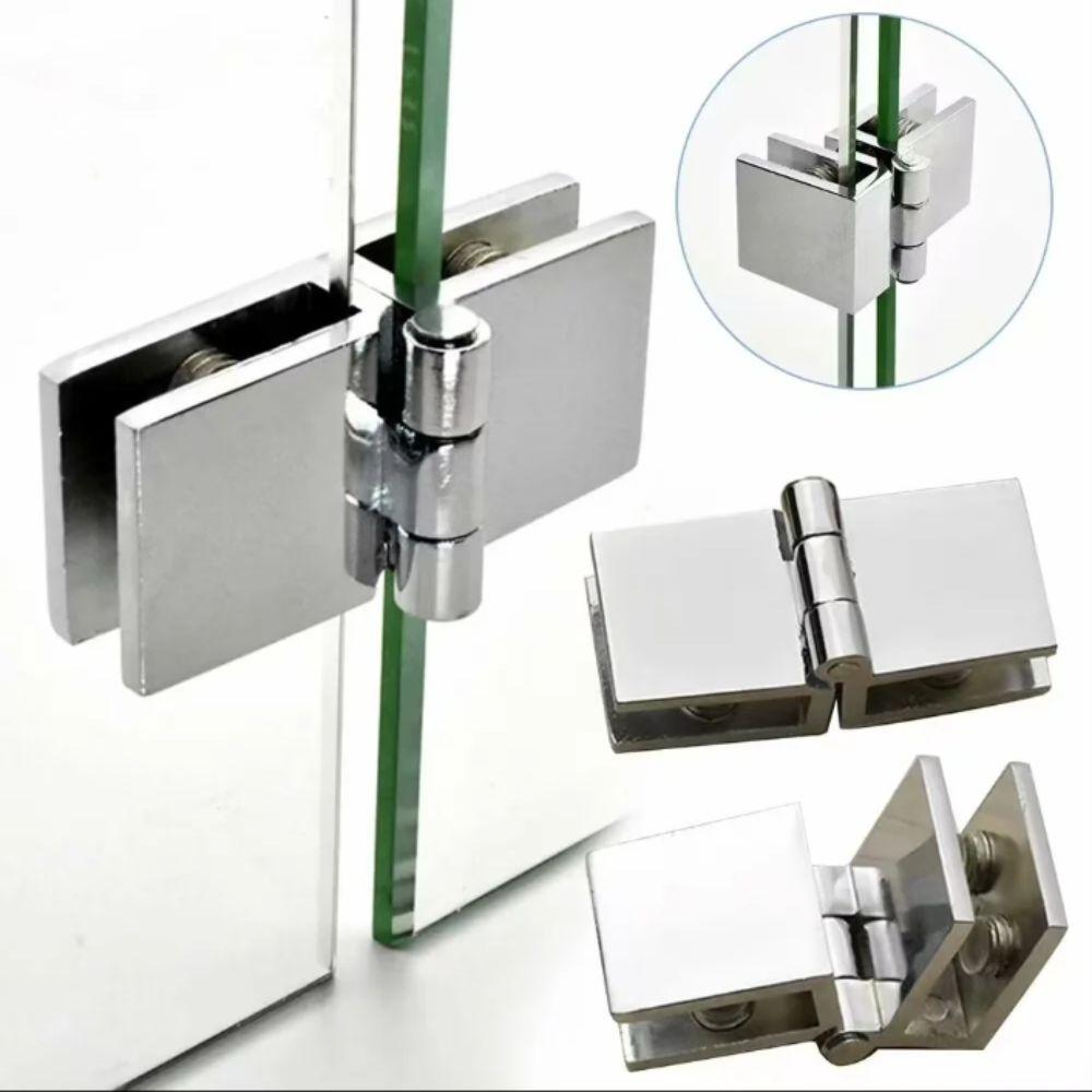 0 Degree Door Hinge Clamp Frameless Design Glass Clamp Practical Glass Door Hinge  Wine Cabinet