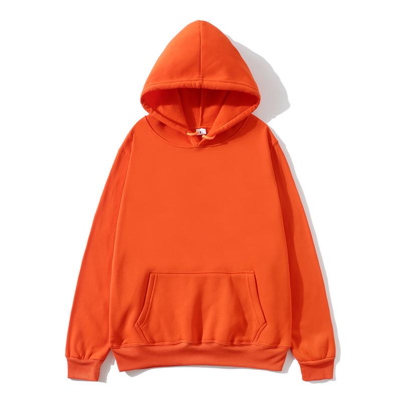 Unisex Loose Casual Hoodie - Thickened Solid Color Fleece Pullover for Autumn/Winter 2022