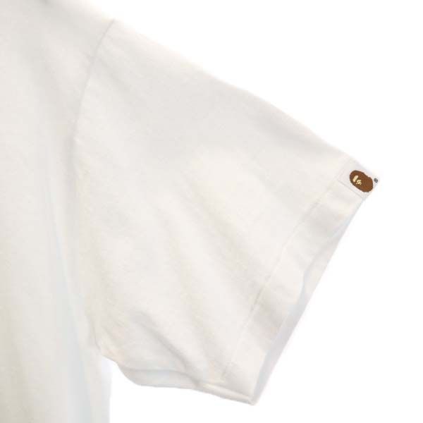 A Bathing Ape Shark Print Short Sleeve T-shirt M White System SHARK Men's Used