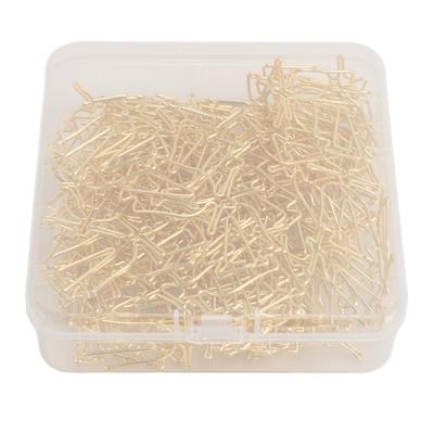 100Pcs Gold Paper Clips Cute Shape Stainless Steel Multifunction Metal Paper Clips with Storage Box
