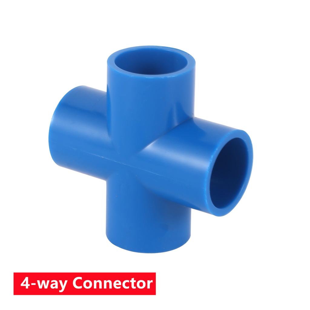 Straight 3-way 4-way Connector Inner Diameter 20mm 25mm 32mm PVC Garden Lawn Irrigation Water Pipe Pipe DIY Shelf Pipe Fittings