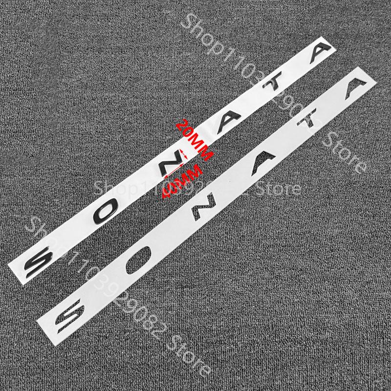 Wdjnt5 for Sonata YF LF Rear Car Emblem Tail Badge Trunk Badge Car Sticker Hyundai Sonata 8th 10th Black Car Emblem