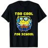 Spongebobs Too Cool for School Wearing Glasses TShirts Unisex Funny 100 Cotton Tee Shirt Crew Neck Short Sleeve T Shirts Tops