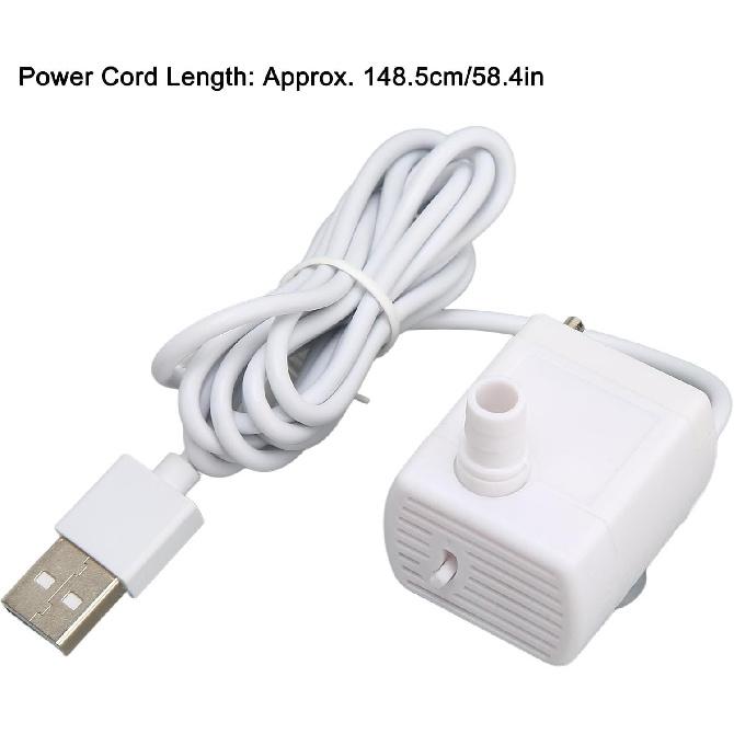 Cat Water Fountain Pump, Pet Water Fountain Pump Replacement Pump Quiet Prevent Dry Burning USB Powered DC Brushless Motor Mini Cat Water Dispenser