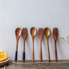 Winding Spoon-fork Creative Wooden Spoon Forks Set with Long Handle Kitchen Tools Tableware