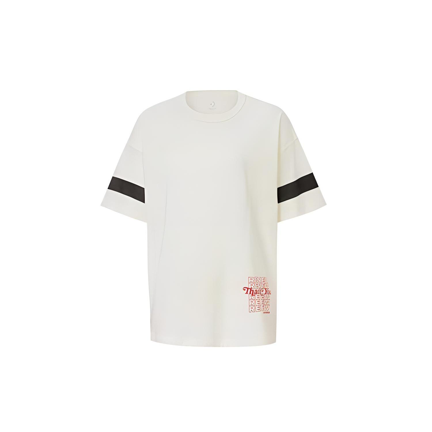 (WMNS) Converse Renew Alphabet Printing Short Sleeve White Women s 10018928-A02 M