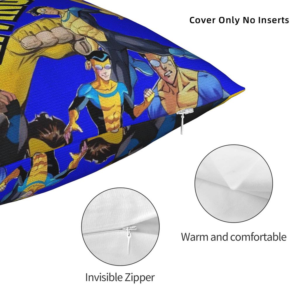 Invincibles Comic Pillow Cover Accessories Printing Cushion Cover Decorations Throw Pillow Case Cover Chair Multi-Size