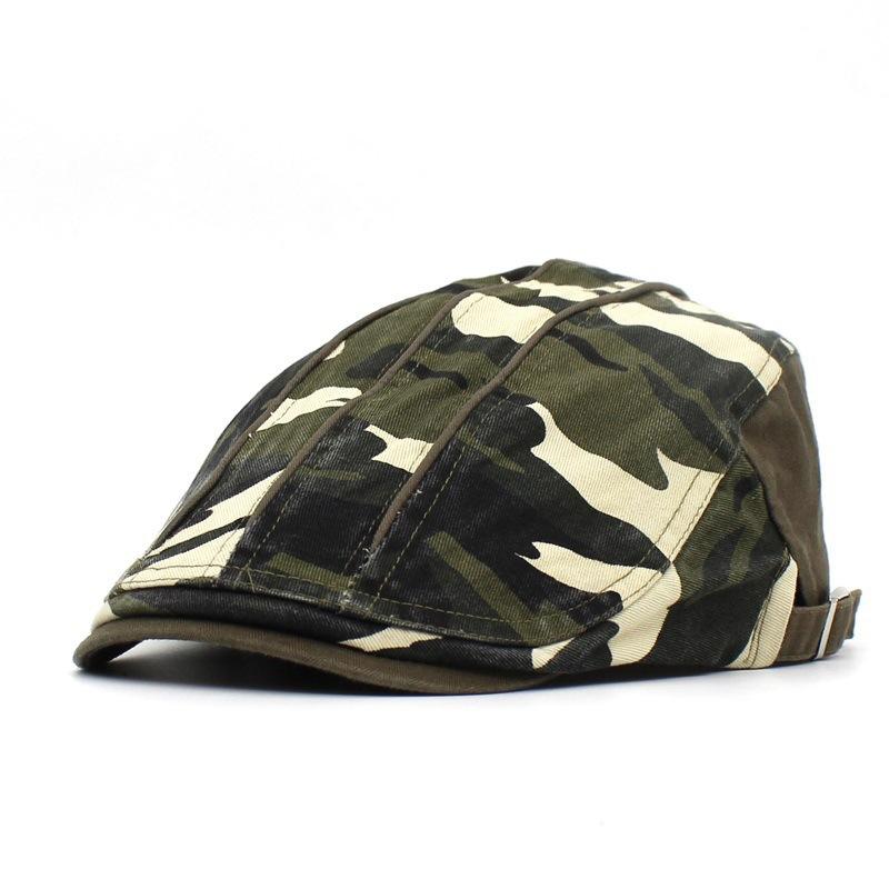 New Camouflage Hats Unisex Vintage Forward-Facing Berets Men's Summer Sun Visor Caps