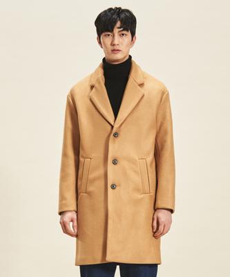 Trip Le Sens Thinsulate 3 Button Wool Coat Beige