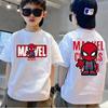Camiseta esportiva infantil do super-herói Homem-Aranha, top solto da moda Harajuku, casual para rua ao ar livre, esportivo, de manga curta