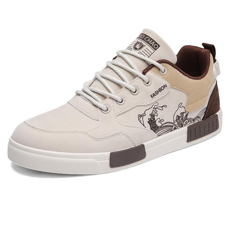 Chaussures de sport décontractées tendance pour hommes, à panneaux de velours, grande taille, toutes saisons.