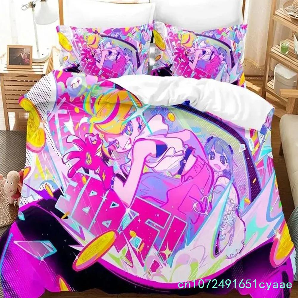 Anime Muse Dash Game Bedding Set Duvet Cover Bed Set Quilt Cover Pillowcase Comforter King Queen Size Boys Adult Bedding Set