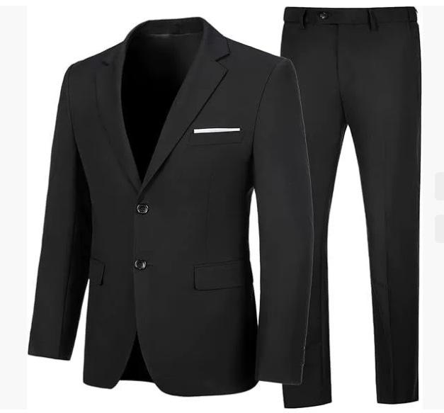 2025 Men's European American Casual Suit Set: Two-Piece Trousers & Jacket for Weddings and Banquets