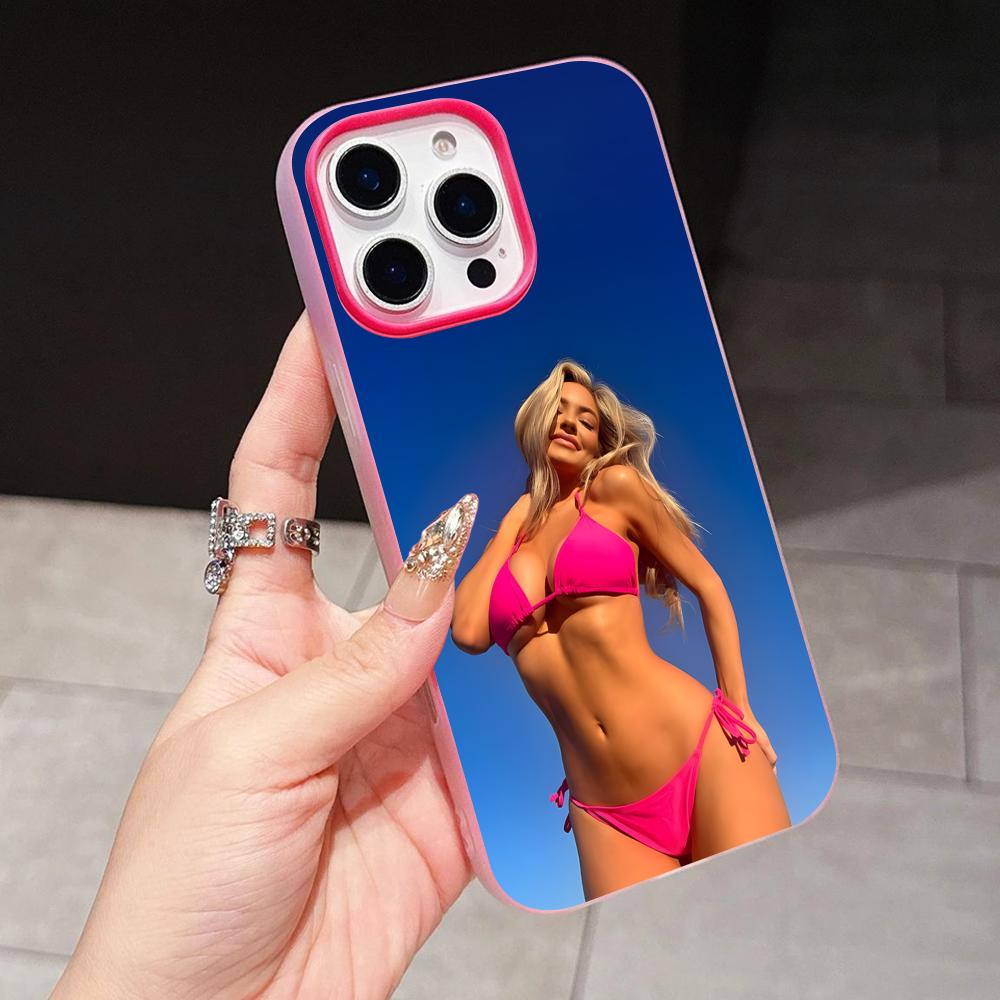 Hannah Palmer Jelly Double layer Rose Red Mobile Phone Case for iPhone 17 16 15 14 13 12 11 Air Pro Max Plus Protective iPhone 13 Pro