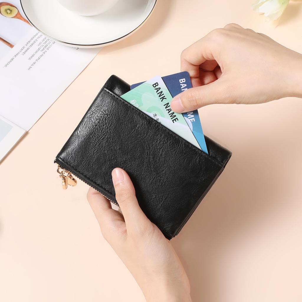 [SENDEFN] Women's Wallet, Popular, Genuine Leather, Lightweight, Multi-functional, Bifold Wallet with Coin Purse, Card Slots, and Bill Compartment,
